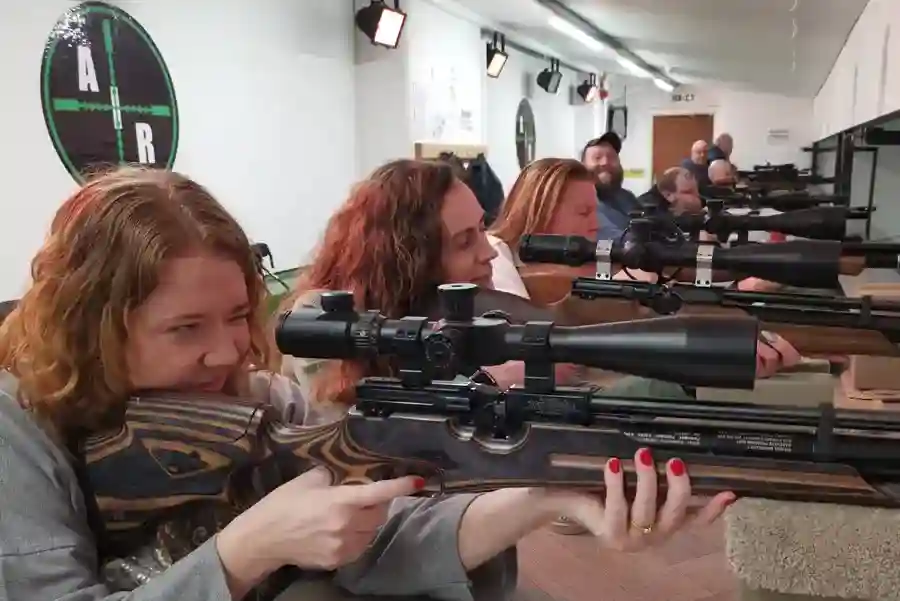 Three friends celebrate a 40th birthday in style with a fun packed day of rifle and pistol shooting.